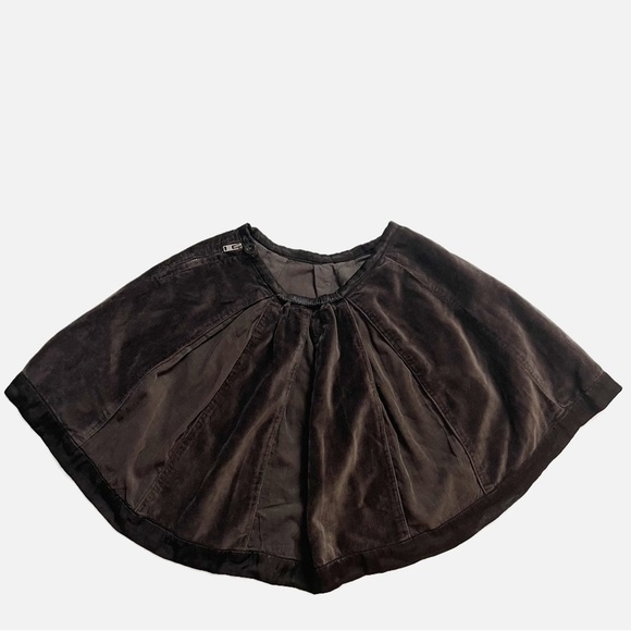 PURPENSEE Girl’s Brown Velvet Skirt - Size 2 - Picture 2 of 8